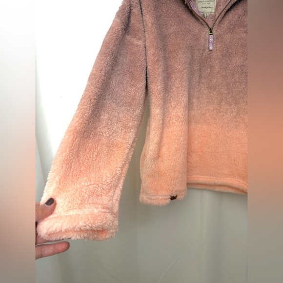 NWT Simply Southern Ombré Pullover Soft Sherpa Sweater Jacket Size Large - Picture 6 of 15